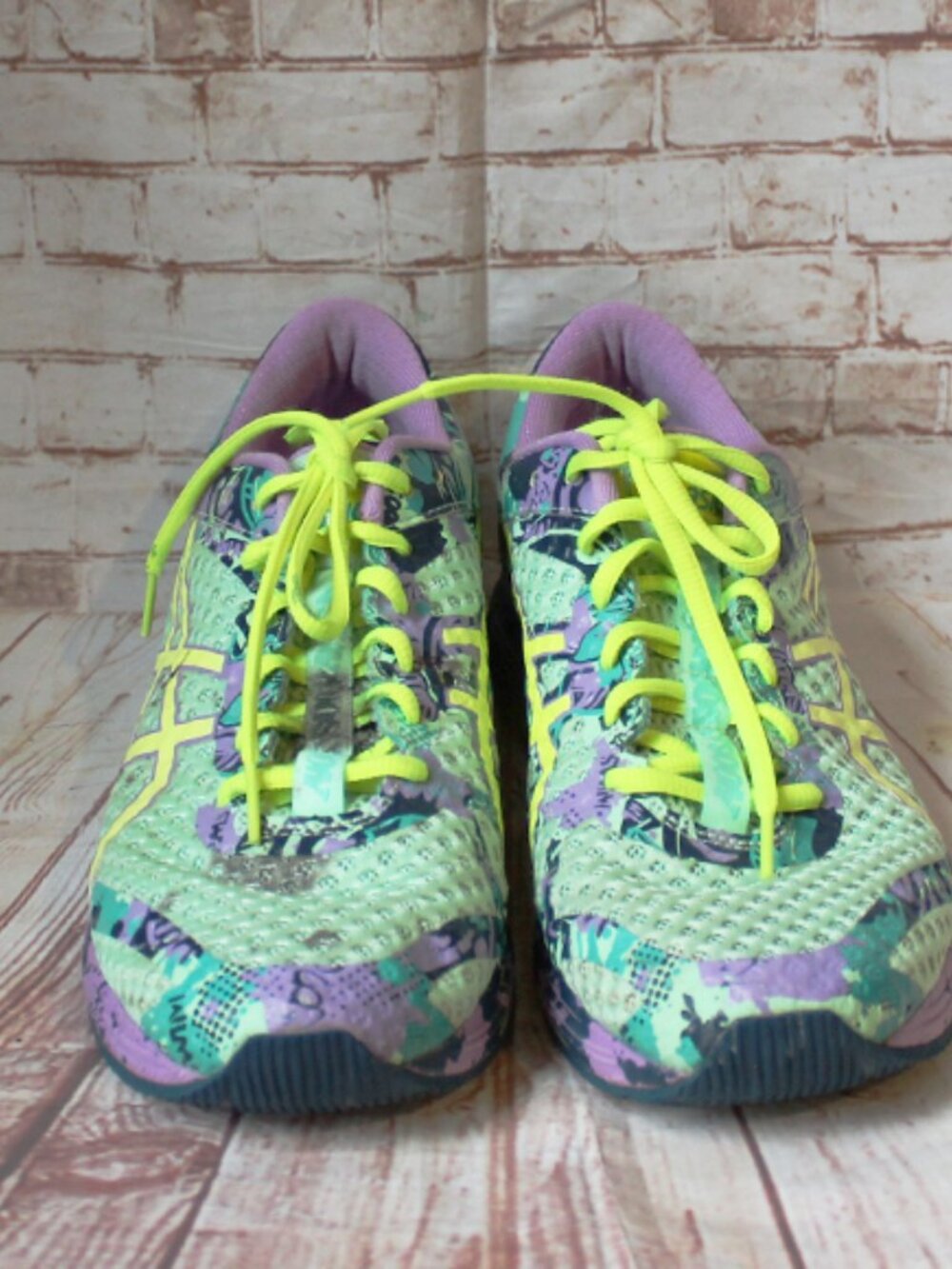 Asics GEL-Nimbus Dynamic Duomax Running Shoes T676N Purple Neon Yellow sz: 9 - Picture 3 of 9